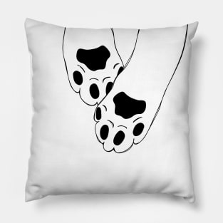 Stretching Cat paws Pillow