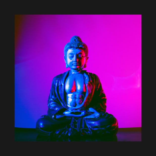 Synthwave Buddha by EggheadK8