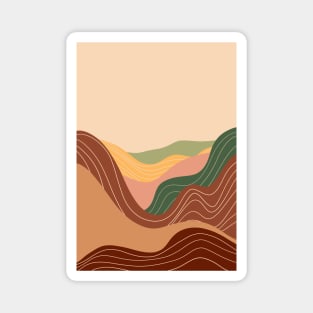 Modern Earthy Tones Mountains 16 Magnet