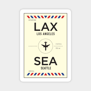 LAX to SEA Airport / Los Angeles to Seattle Magnet