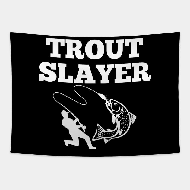 Trout Slayer Tapestry by HobbyAndArt