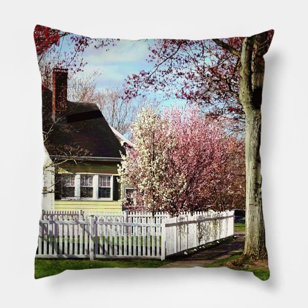 Flowering Trees in Spring Pillow by SusanSavad