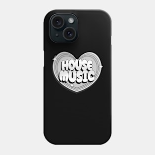 HOUSE MUSIC  - Y2K Heart (Grey) Phone Case