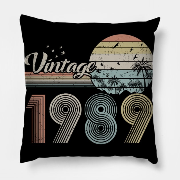 Vintage 1989 Design 31 Years Old 31th birthday for Men Women Pillow by semprebummer7