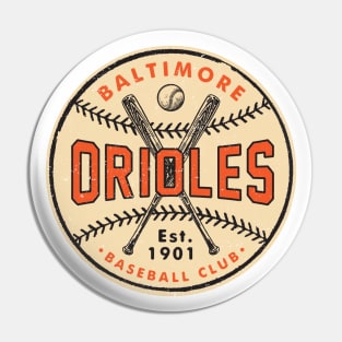 Baltimore Orioles Ball & Bats by Buck Tee Pin