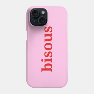 Bisous Kisses French Pink and Red Cute Phone Case