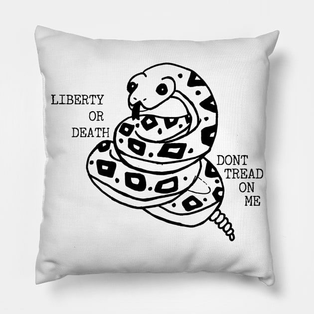 Liberty or Death Snake Pillow by Aeriskate