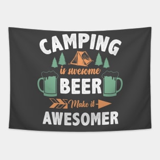 Camping Beer Tapestry