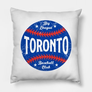 Toronto Retro Big League Baseball - White Pillow