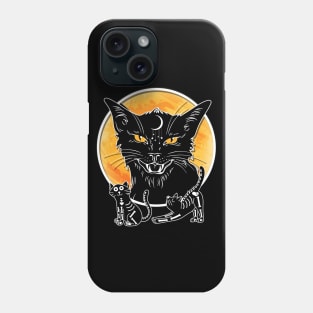 Black Cat And Moon Halloween T Shirt Gifts Phone Case