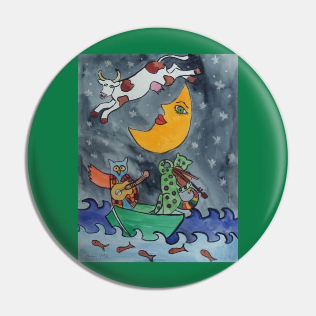 Hey diddle diddle the cat and the fiddle, the cow jumped over the moon Pin by Casimirasquirkyart