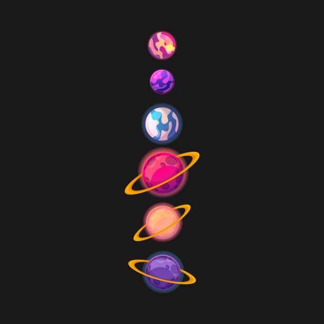 The Awesome Colorful Planets Of Solar System Funny Astronomy by mangobanana