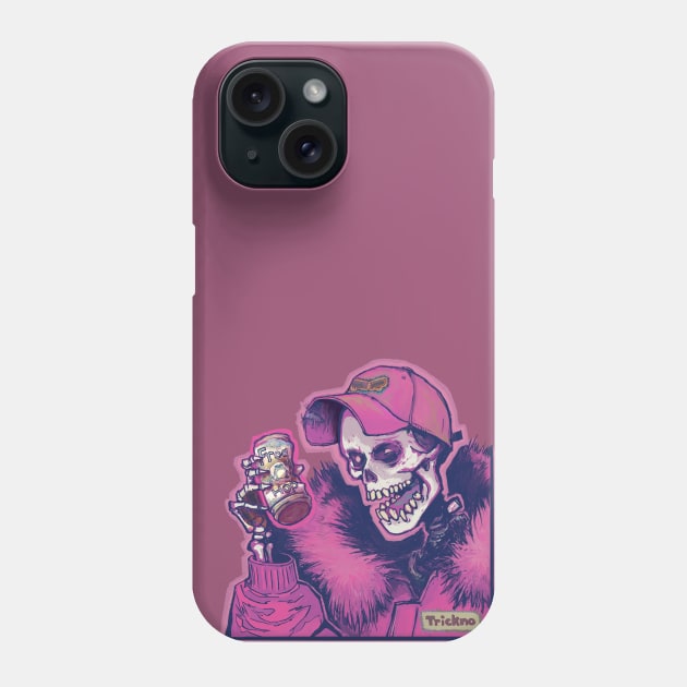 Skeleton Cheers Heart Phone Case by Tricknologic