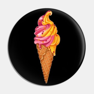 Banana-strawberry ice cream Pin