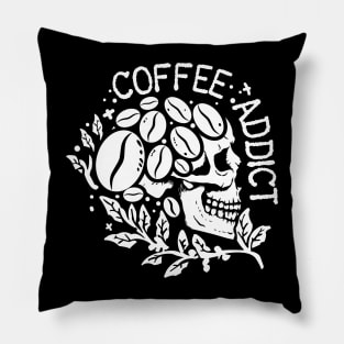Skeleton Coffee, Coffee Addict Pillow