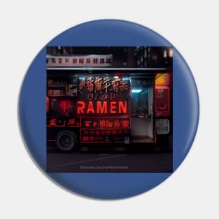 Cyberpunk Tokyo Ramen Food Truck Pin