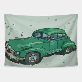 Artistic Illustration of Hudson Automobile Tapestry