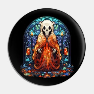 Stained Glass Spooky Alien/Ghost Pin