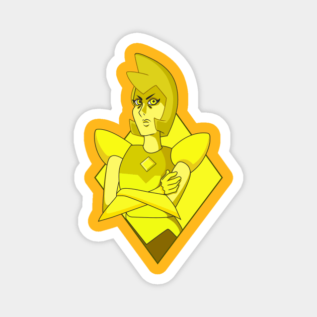 Yellow Diamond Magnet by necromancress