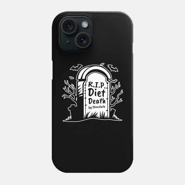 Rip diet death by chocolate Phone Case by Matadesain merch