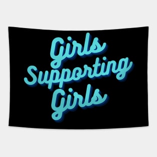 v2 Blue Girls Supporting Girls Tapestry