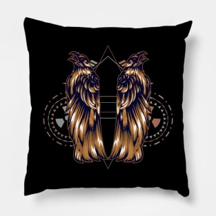 crow wing miror Pillow