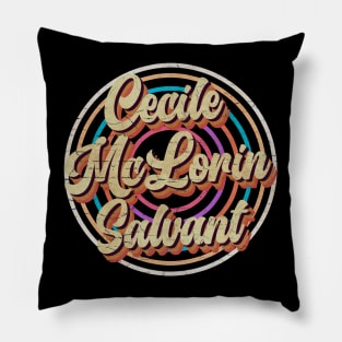 vintage circle line color Cecile McLorin Salvant Pillow
