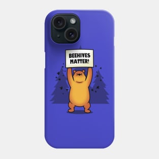 Funny Honey Eating Cute Bear Cartoon BLM Protest Parody Phone Case