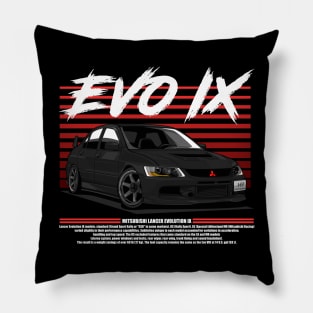 MITSUBISHI LANCER EVOLUTION IX - BLACK Pillow