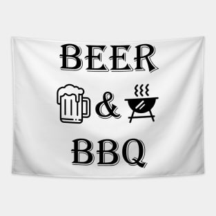 Beer and BBQ T-Shirt Alcohol Party July 4th Tapestry