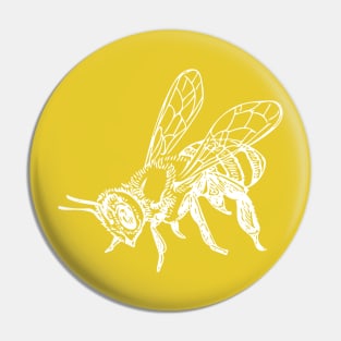 Honey Bee Tee (White design) Pin