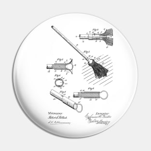 Mop Vintage Patent Hand Drawing Pin