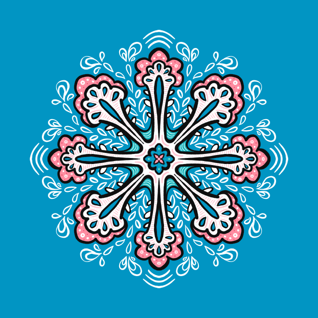 Decorative Snowflake Fun Abstract Winter by Boriana Giormova