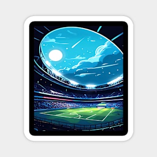 Soccer Stadium Lights, Sports Football Graphic Design Magnet