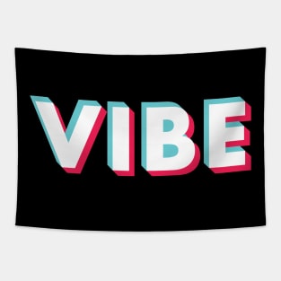 Vibe Glitch White Tapestry