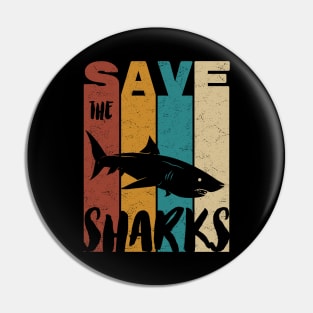 Save Sharks Pin