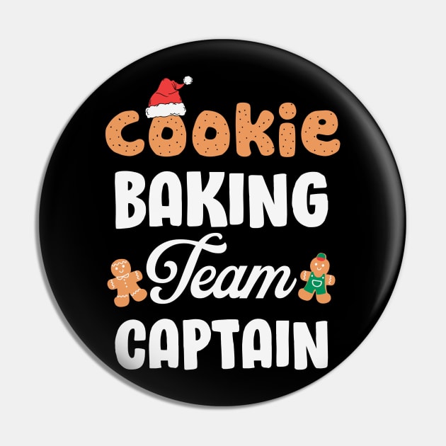 Cookie Baking Team Captain Funny Gingerbread Cookies Christmas Gift Pin by BadDesignCo