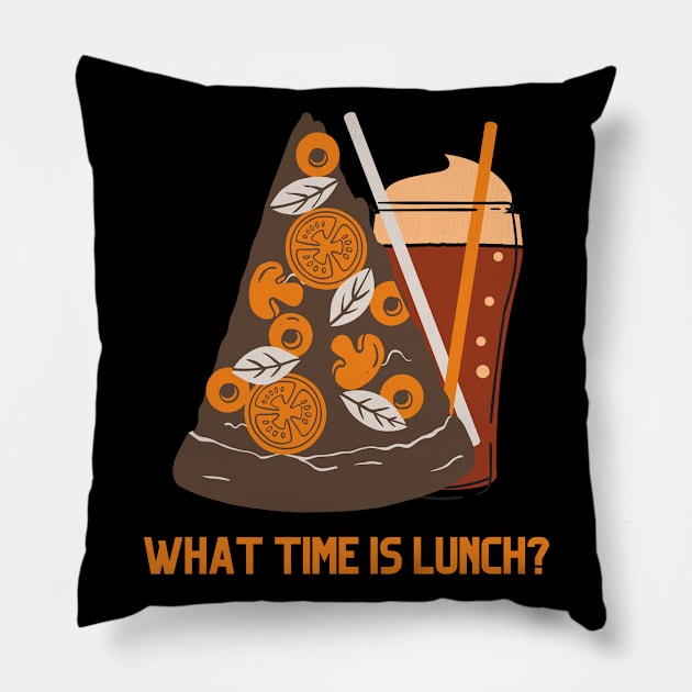 What Time Is Lunch? Pillow by nathalieaynie