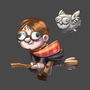 wizard boy with his owl T-Shirt