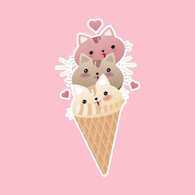 icecream cat by HarlinDesign