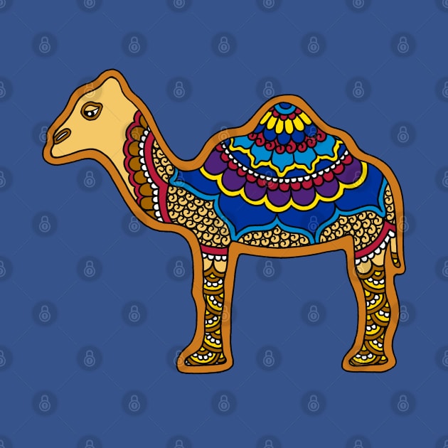 Colorful Henna Camel by HLeslie Design