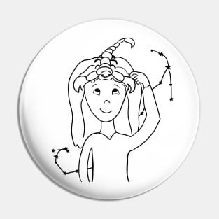 Scorpio girl Pin