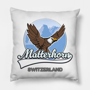 Matterhorn Switzerland travel logo Pillow