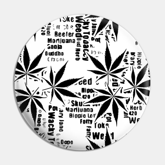 Black and white weed graphic Pin by BJG Abstract Arts 