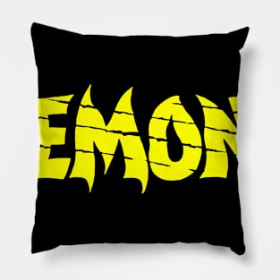 yellow demon Pillow