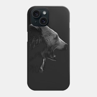 bear, black and white shirt Phone Case