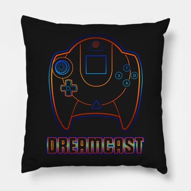 Neon Dreamcast Controller Pillow by spdy4