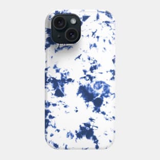 Blue indigo and white waves - Tie-Dye Shibori Texture Phone Case