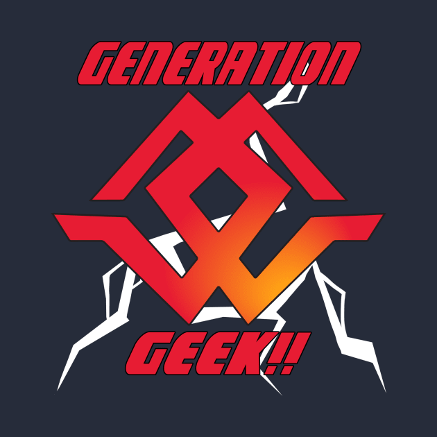 Generation Geek!! Red Dub-G logo with text by Ka-Pow!! The Comic Art Academy