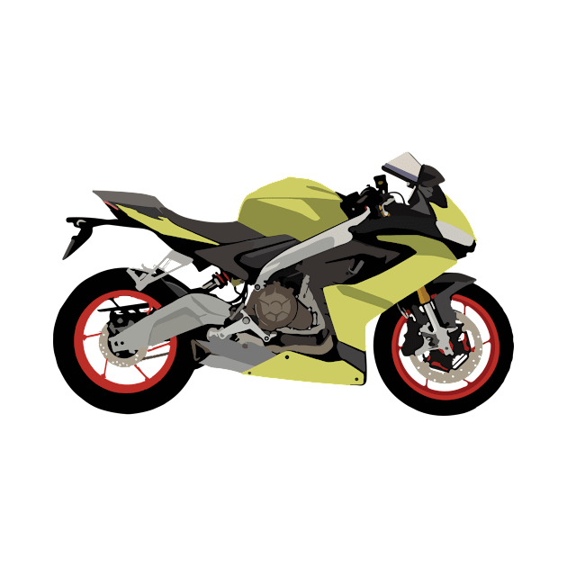 Motorcycle Aprilia RS 660 Acid Gold by WiredDesigns